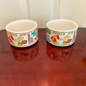 Vintage Set of 2 Stackable Soup Mugs
